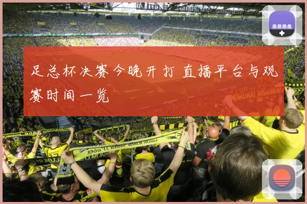 足总杯决赛今晚开打 直播平台与观赛时间一览